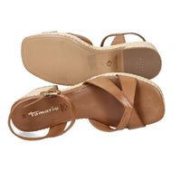 Tamaris Damen Sandale mit Absatz 1-28313-44 Leder