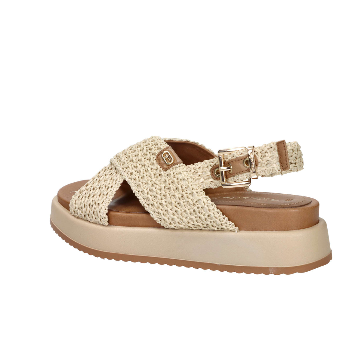 Tamaris Donna Sandalo con zeppa 1-28224-46 Beige/Cuoio