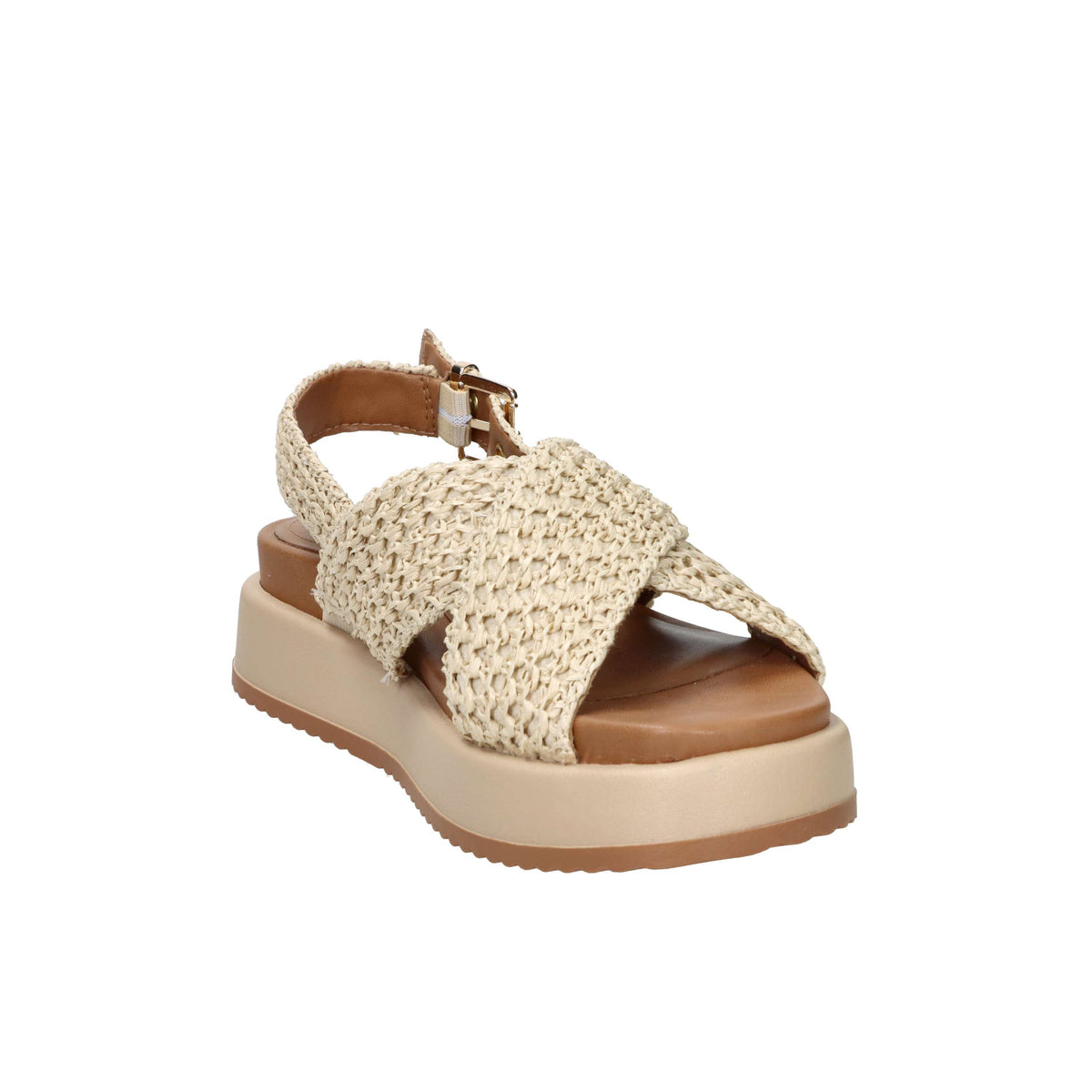 Tamaris Donna Sandalo con zeppa 1-28224-46 Beige/Cuoio