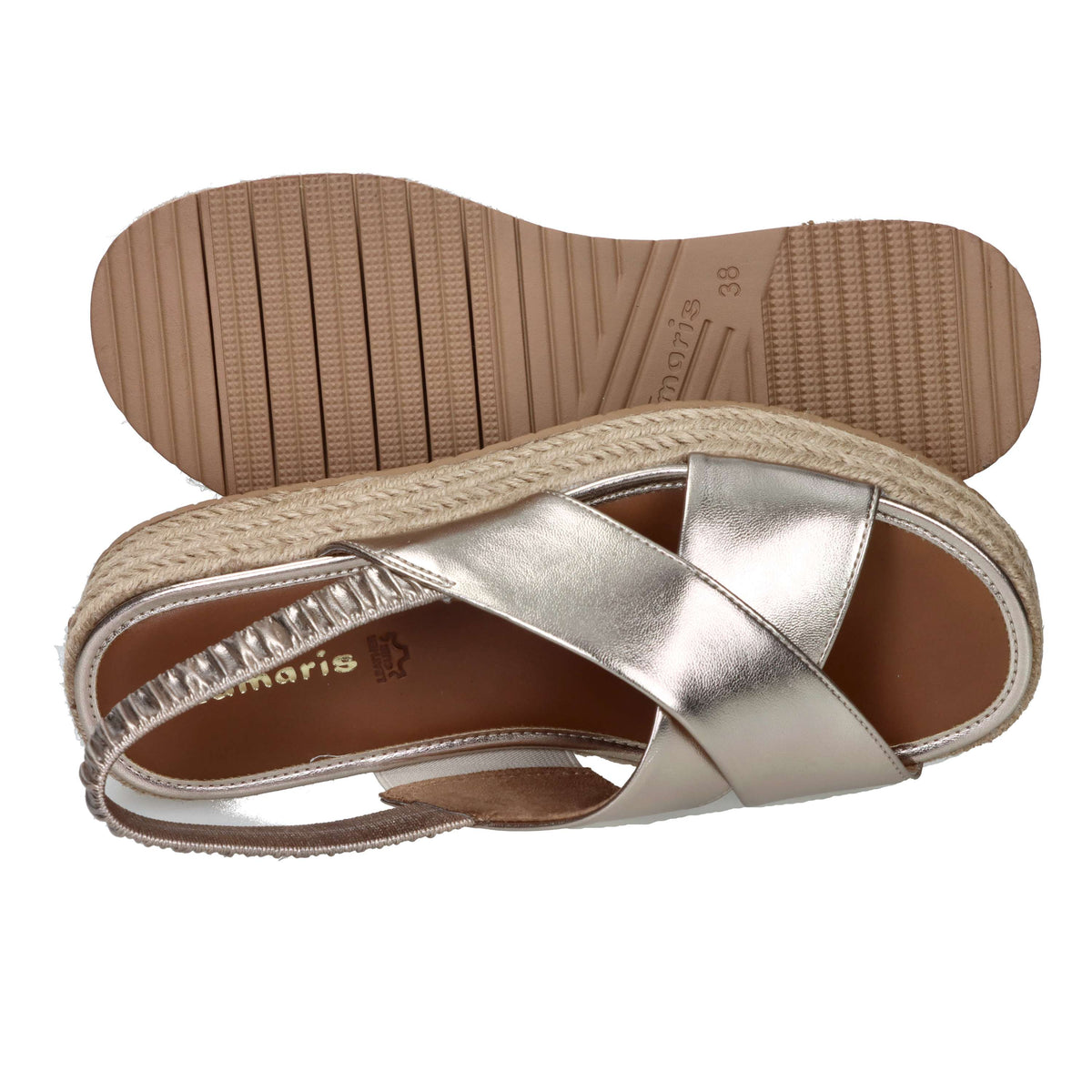Tamaris Donna Sandalo con zeppa 1-28246-46 Oro