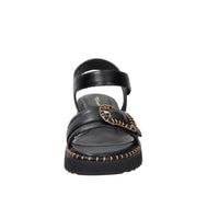 Tamaris Damen Sandale mit Keilabsatz 1-28223-46 Schwarz
