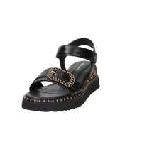 Tamaris Damen Sandale mit Keilabsatz 1-28223-46 Schwarz