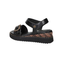 Tamaris Damen Sandale mit Keilabsatz 1-28223-46 Schwarz