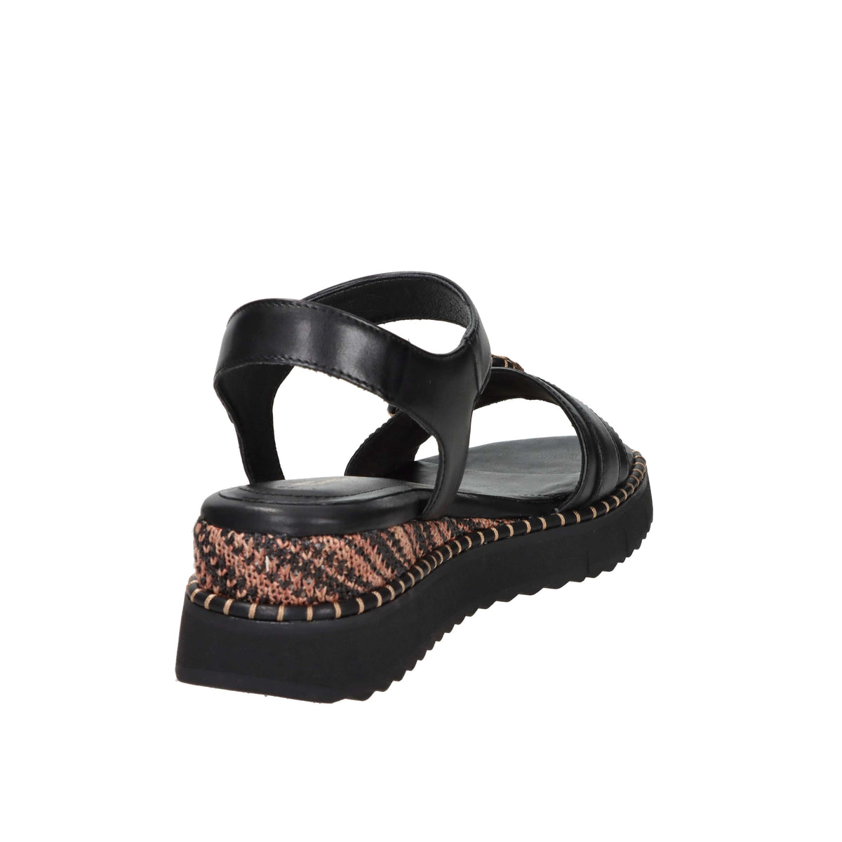 Tamaris Damen Sandale mit Keilabsatz 1-28223-46 Schwarz
