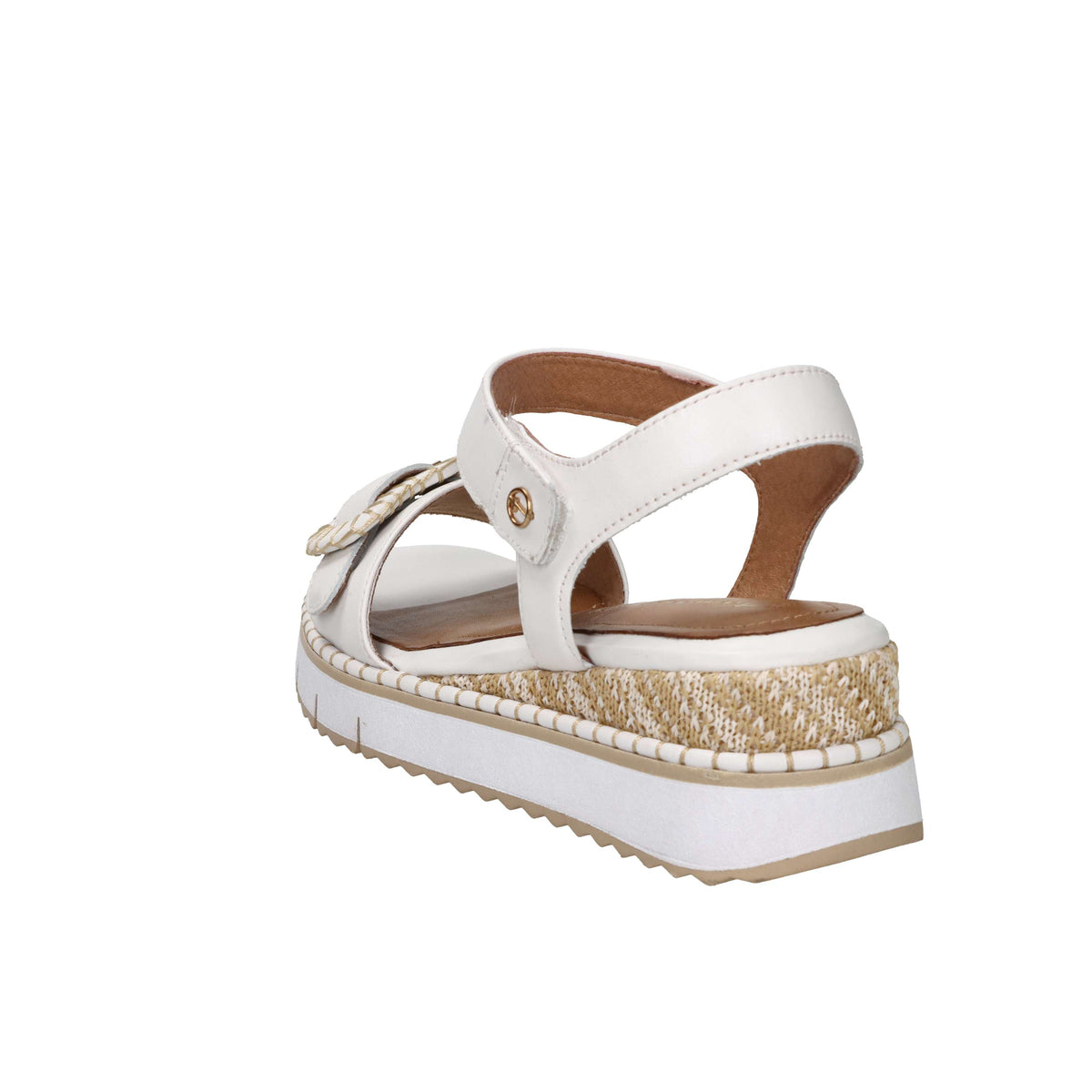 Tamaris Damen Sandale mit Keilabsatz 1-28223-46 Weiß