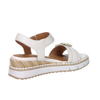 Tamaris Damen Sandale mit Keilabsatz 1-28223-46 Weiß
