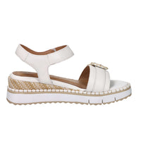 Tamaris Damen Sandale mit Keilabsatz 1-28223-46 Weiß