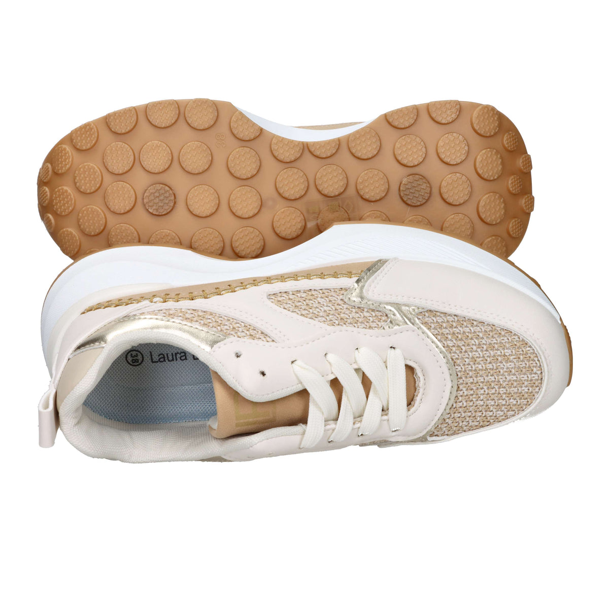 Laura Biagiotti Women Sneakers 9645 Beige/Leather