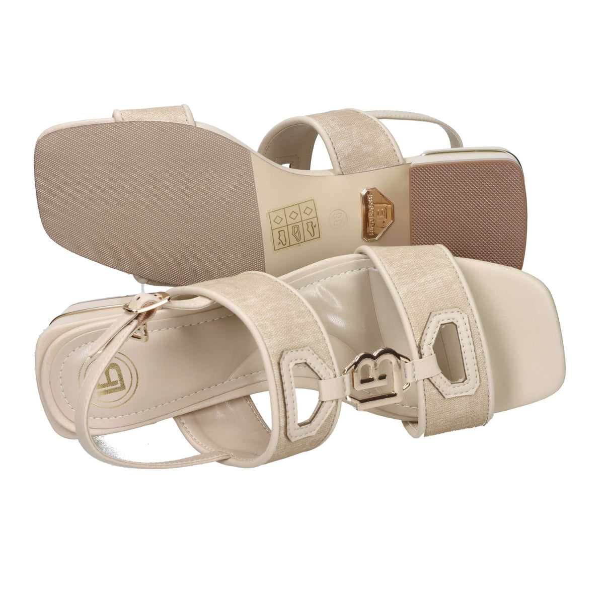 Laura Biagiotti Damen Sandale mit Absatz 9746 Beige