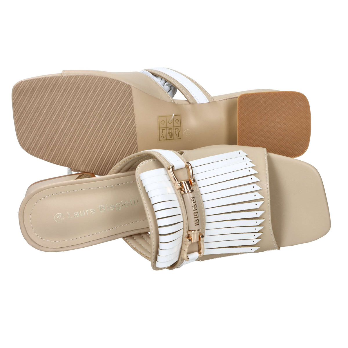 Laura Biagiotti Women Heeled Slipper 9724 Beige
