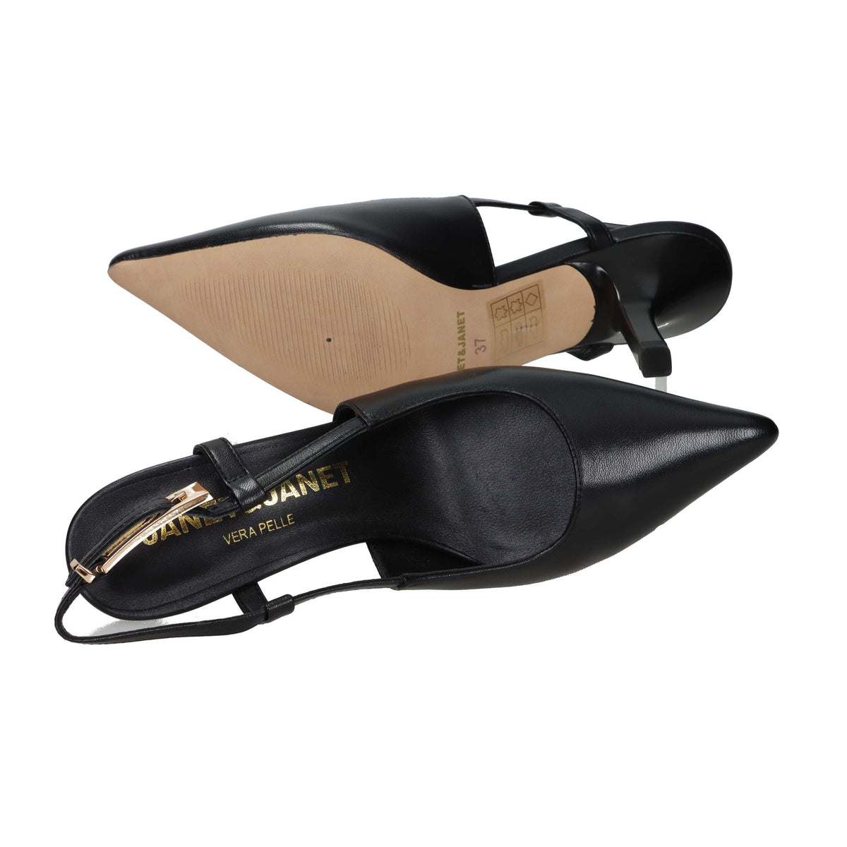 Janet & Janet Donna Slingback J-641 Nero