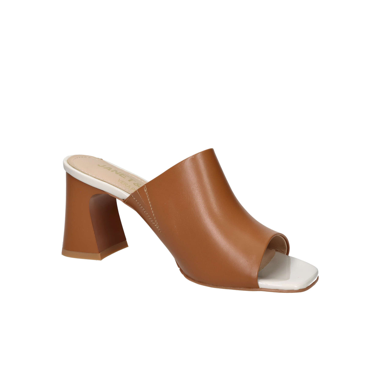 Janet & Janet Women's Heeled Slippers J-802 Leather