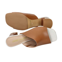 Janet & Janet Women's Heeled Slippers J-802 Leather