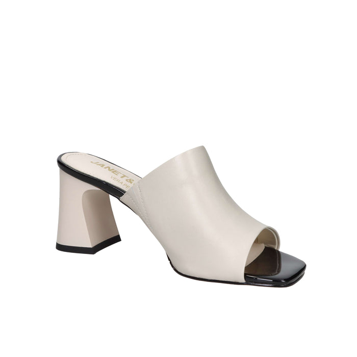 Janet & Janet Women's Heeled Slippers J-802 Ice