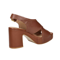 Janet & Janet Women's Heeled Sandals J-651 Brown