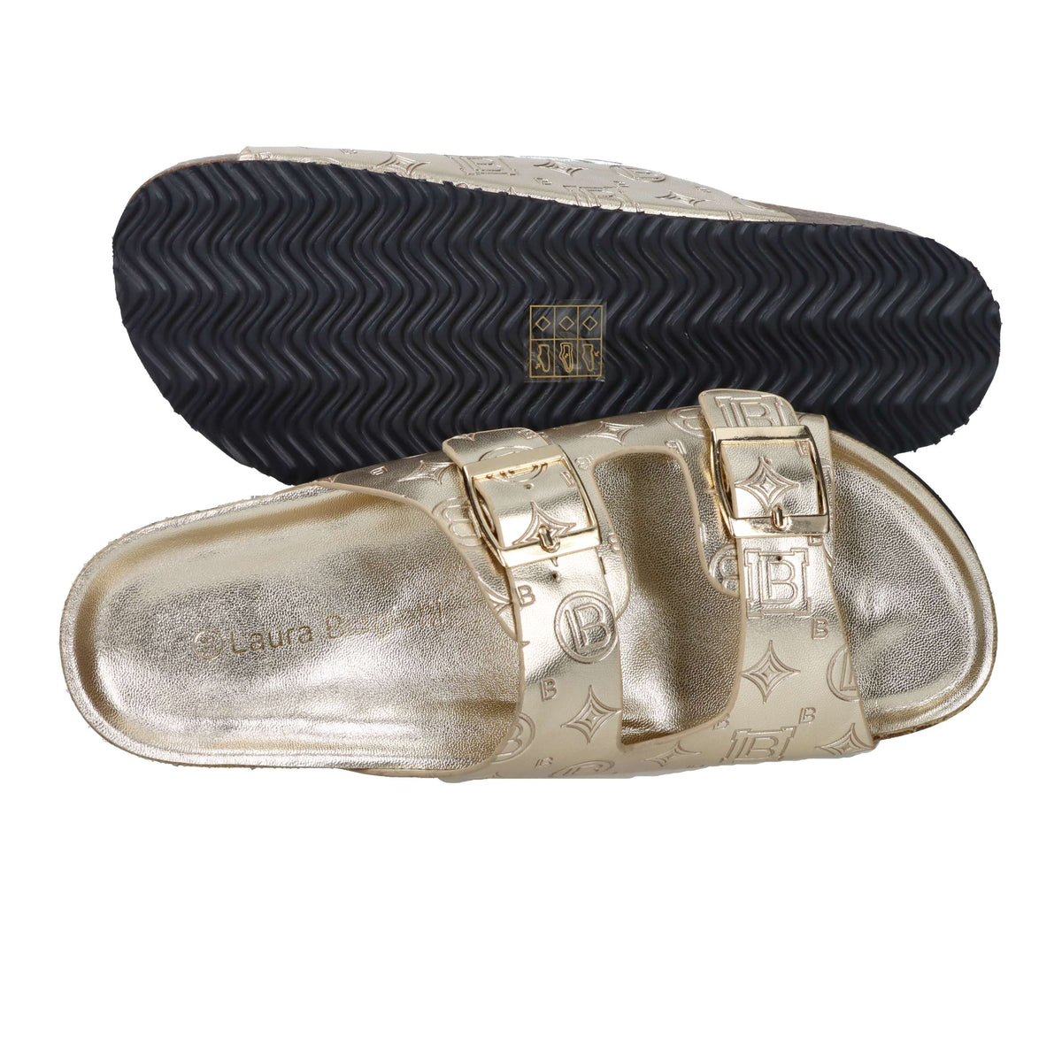 Laura Biagiotti Damen Flache Pantolette 9776 Gold