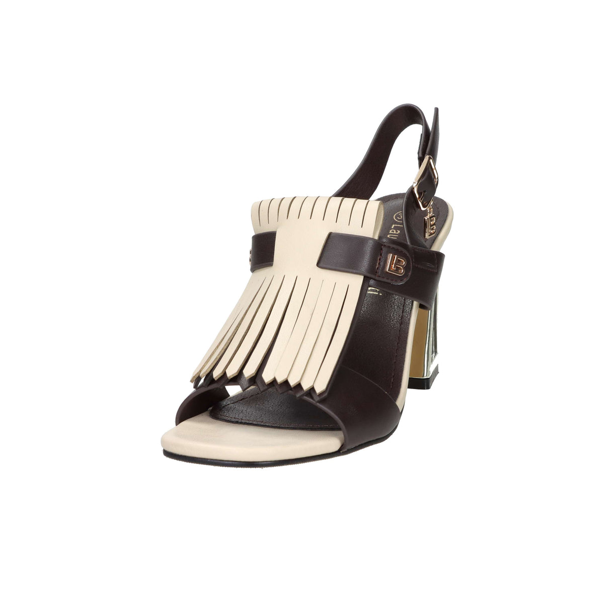 Laura Biagiotti Mujer Sandalia con tacón 9753 Marrón/Beige
