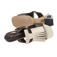 Laura Biagiotti Mujer Sandalia con tacón 9753 Marrón/Beige