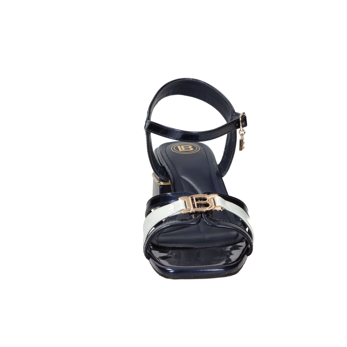 Laura Biagiotti Femme Sandale à talon 9747 Bleu/Blanc