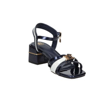 Laura Biagiotti Femme Sandale à talon 9747 Bleu/Blanc