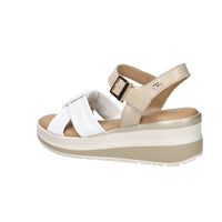 Valleverde Donna Sandalo con zeppa VGI321W Bianco/Beige