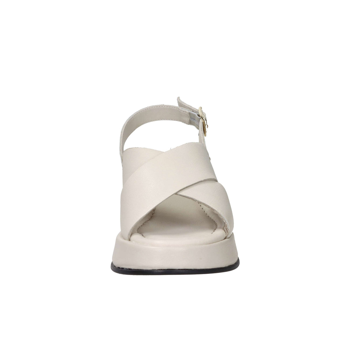 Frau Donna Sandalo con zeppa 04M4 Panna