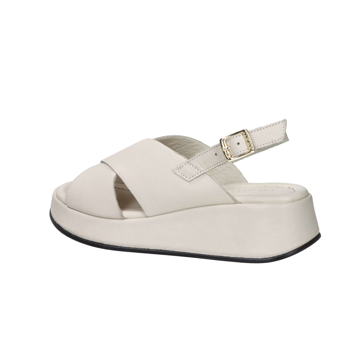 Frau Donna Sandalo con zeppa 04M4 Panna
