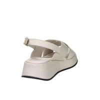 Frau Donna Sandalo con zeppa 04M4 Panna
