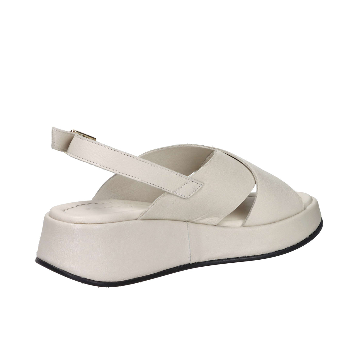 Frau Donna Sandalo con zeppa 04M4 Panna