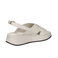Frau Donna Sandalo con zeppa 04M4 Panna