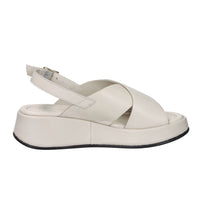 Frau Donna Sandalo con zeppa 04M4 Panna