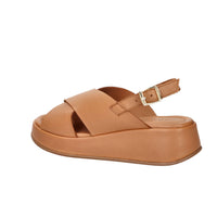 Frau Donna Sandalo con zeppa 04M4 Cuoio