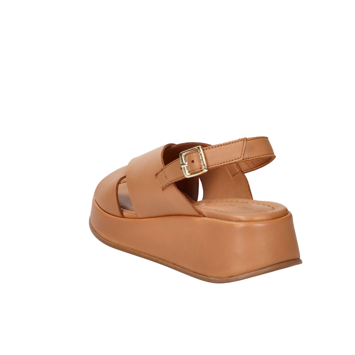 Frau Donna Sandalo con zeppa 04M4 Cuoio