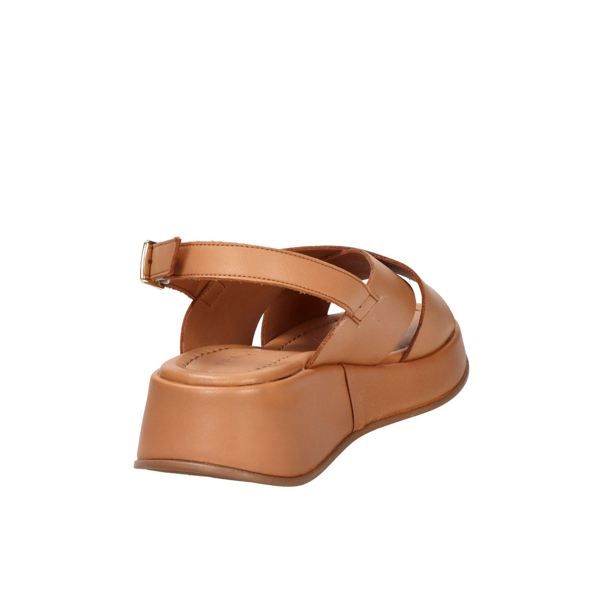 Frau Donna Sandalo con zeppa 04M4 Cuoio