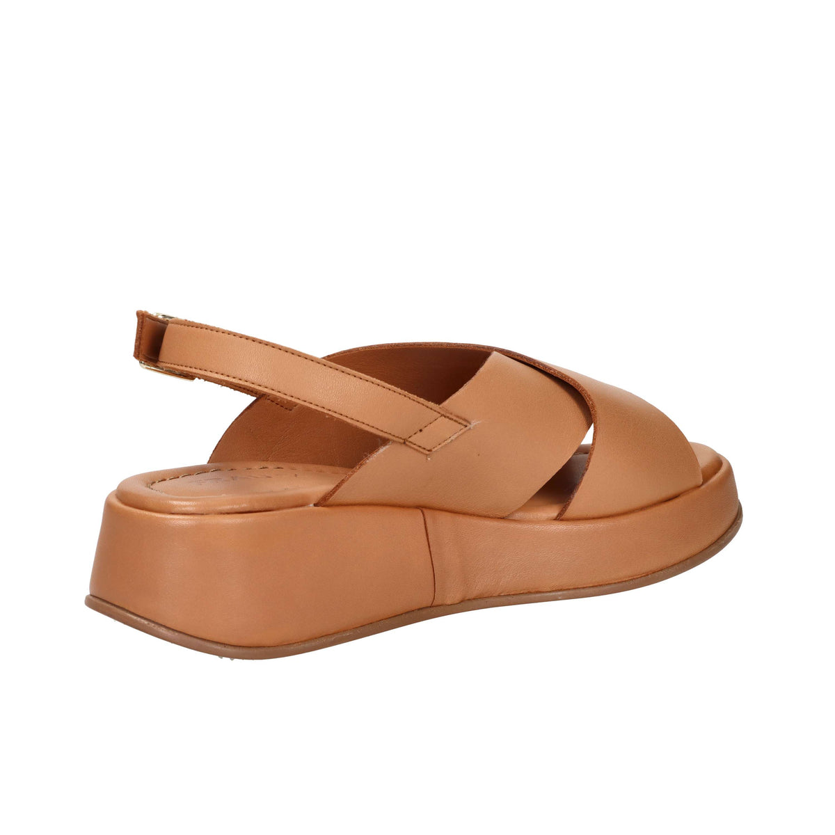 Frau Donna Sandalo con zeppa 04M4 Cuoio