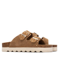 Refresh Damen Flache Pantolette 175009 Kamel