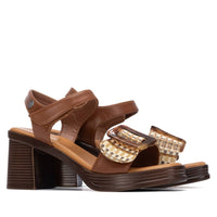 Refresh Damen Sandale mit Absatz 175027 Lederfarben