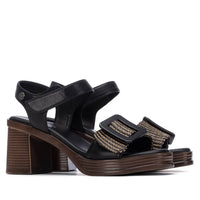 Refresh Damen Sandale mit Absatz 175027 Schwarz