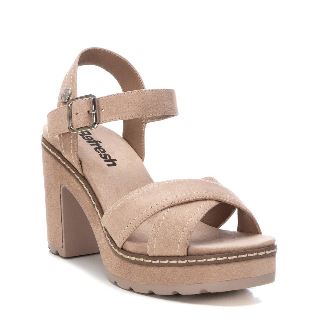 Refresh Mujer Sandalia con tacón 171560 Topo