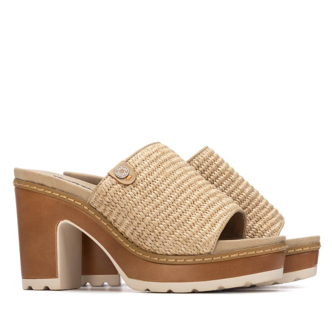 Refresh Femme Claquette à talon 175282 Beige