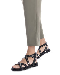 Carmela Damen Flache Sandale 162393 Schwarz