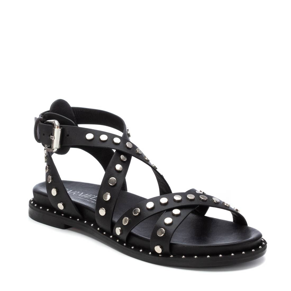 Carmela Damen Flache Sandale 162393 Schwarz