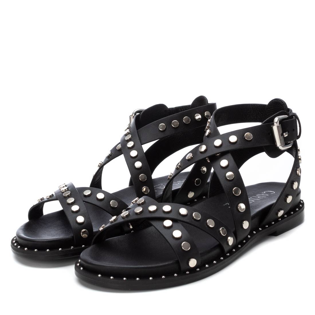 Carmela Damen Flache Sandale 162393 Schwarz
