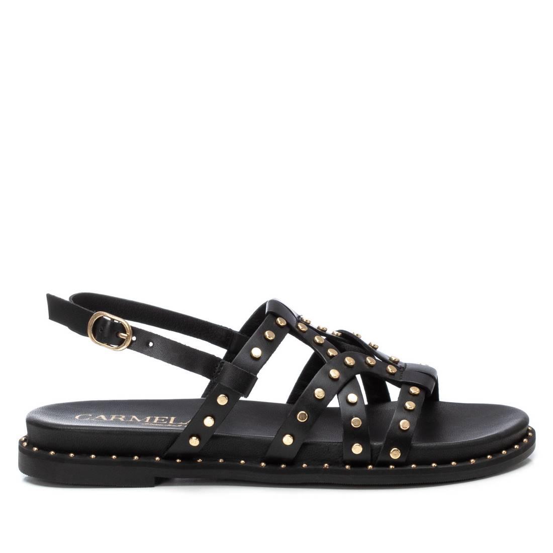 Carmela Damen Flache Sandale 162392 Schwarz
