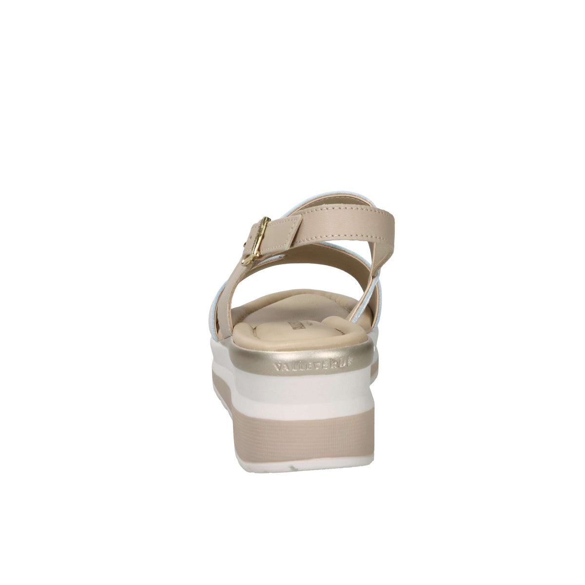 Valleverde Donna Sandalo con zeppa VGI302M Bianco/Beige