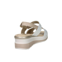 Valleverde Donna Sandalo con zeppa VGI302M Bianco/Beige