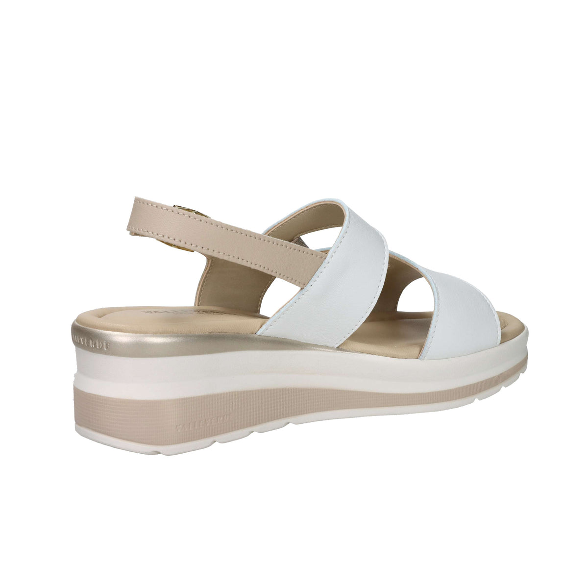 Valleverde Donna Sandalo con zeppa VGI302M Bianco/Beige