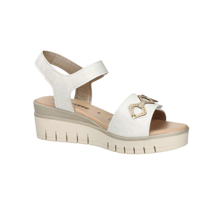 Valleverde Femme Sandale compensée 55590 Ivoire