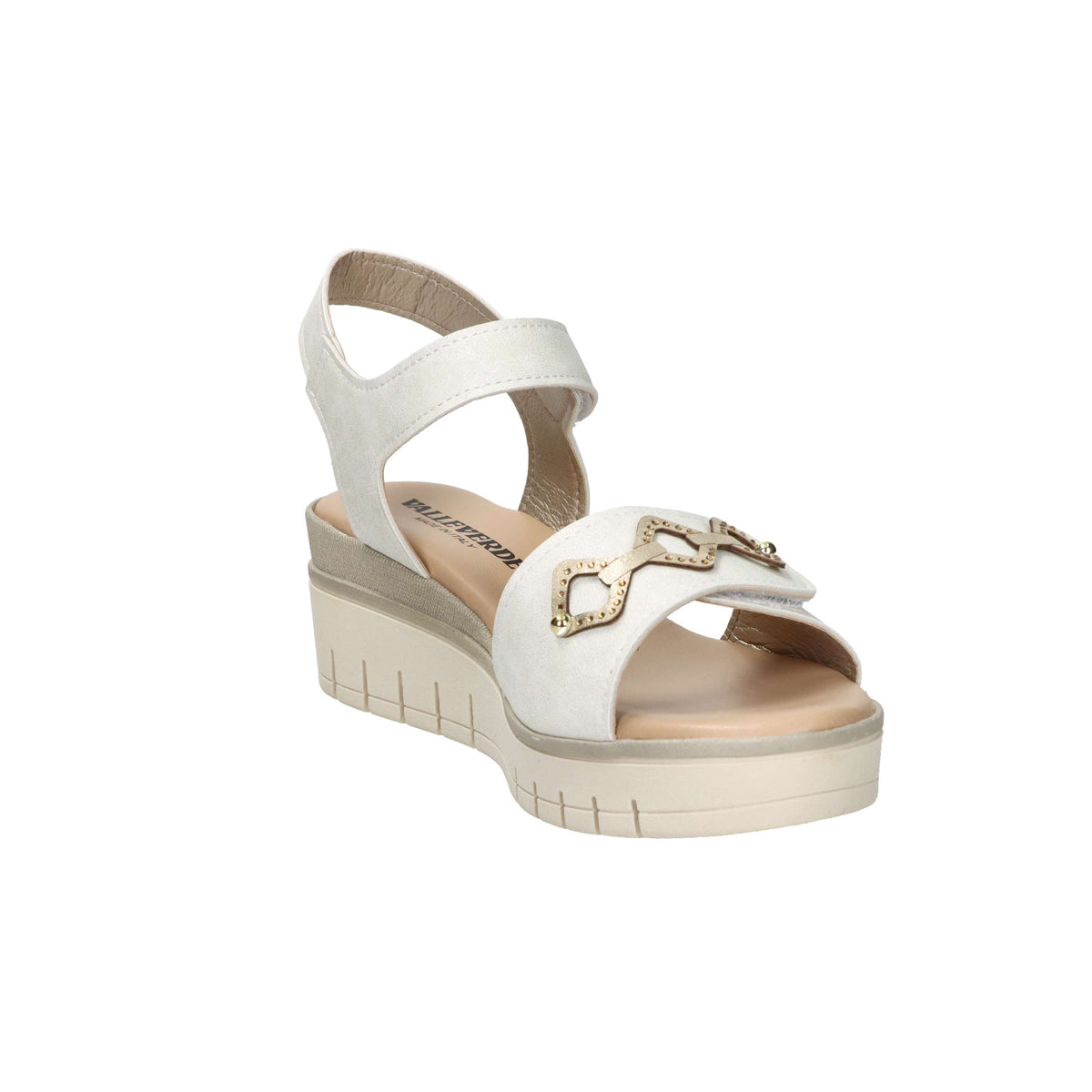Valleverde Women Wedge Sandal 55590 Ivory