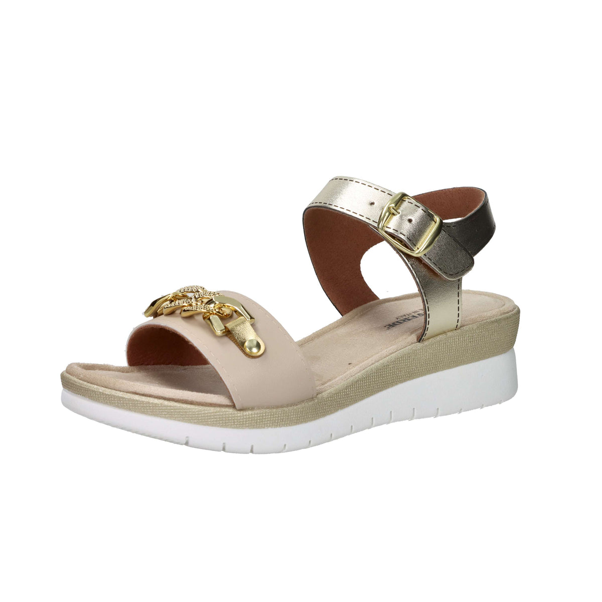 Valleverde Donna Sandalo con zeppa 52103 Beige